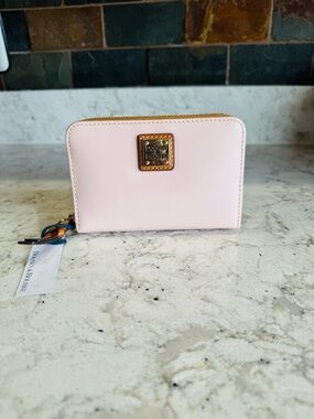 Dooney & Bourke Blush Pink Wexford Leather Zip-Around Medium Wallet NWT